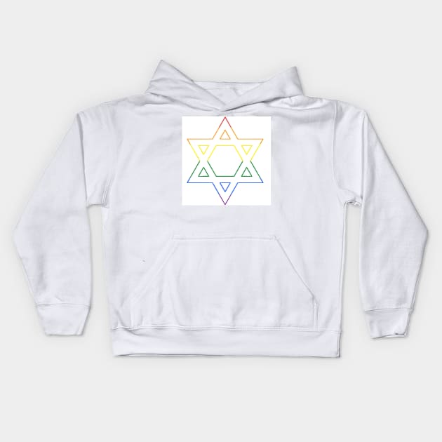 Pride Star of David Kids Hoodie by ThePureAudacity